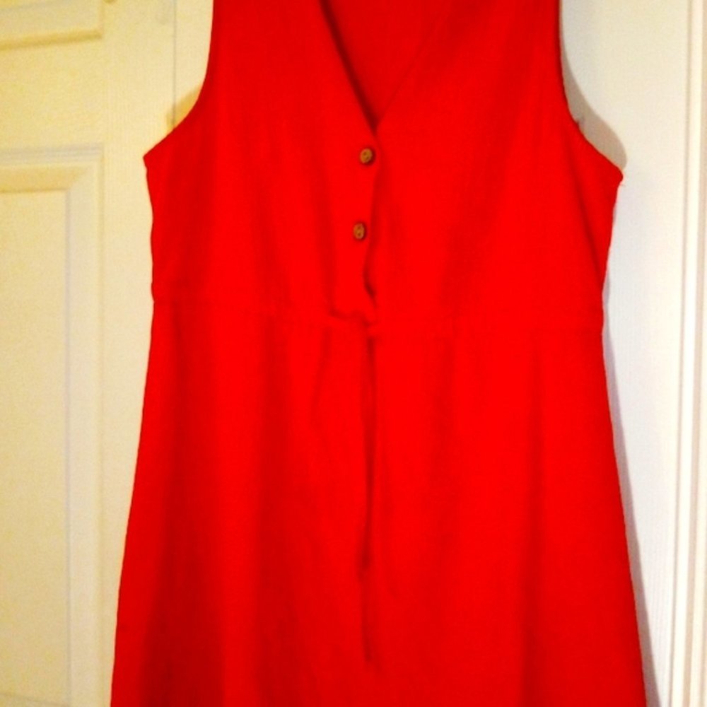 💕  Shein Sleeveless  Dress Red Label reads Large runs Small